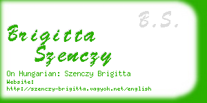 brigitta szenczy business card